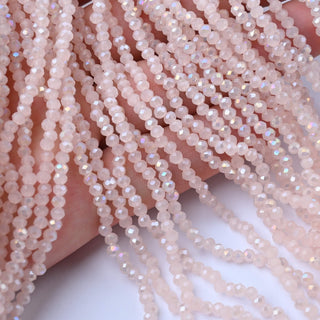 Cristalli Rondella Rosa Opal AB 3mm - 10 Fili