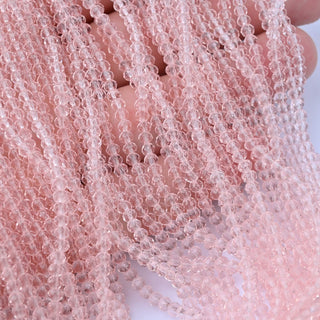 Cristalli Rondella Rosa Trasparente 3mm - 10 Fili