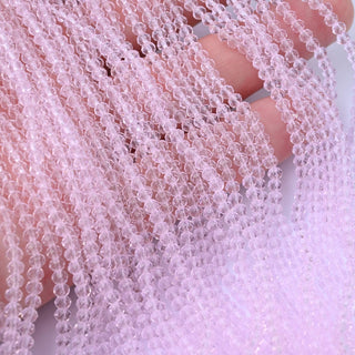 Cristalli Rondella Rosa Baby Trasparente 3mm - 10 Fili