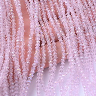 Cristalli Rondella Rosa Baby Trasparente AB 3mm - 10 Fili