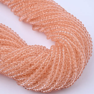 Cristalli Rondella Rosa Antico Trasparente 3mm - 10 Fili