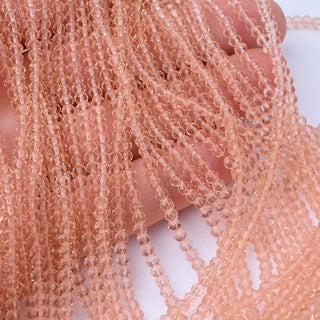 Cristalli Rondella Rosa Antico Trasparente 3mm - 10 Fili