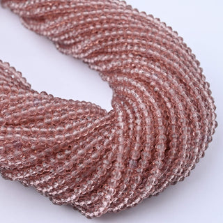 Cristalli Rondella Vinaccia Trasparente 3mm - 10 Fili