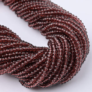 Cristalli Rondella Borgogna Trasparente 3mm - 10 Fili