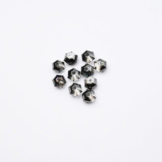 Cristalli Esagonale Nero e Crystal 6mm - 10 pz | Sarobidy