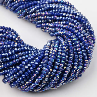 Cristalli Rondella Blu AB 3mm - 10 Fili