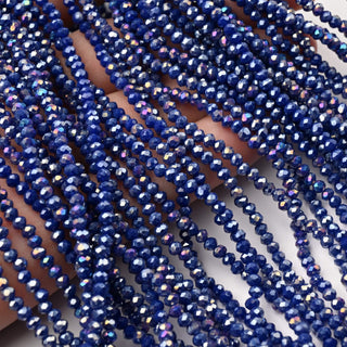Cristalli Rondella Blu AB 3mm - 10 Fili