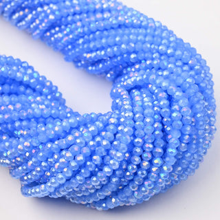 Cristalli Rondella Blu Opal AB 3mm - 10 Fili