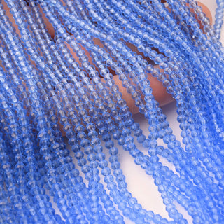 Cristalli Rondella Blu Trasparente 3mm