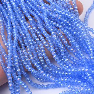 Cristalli Rondella Blu Trasparente AB 3mm