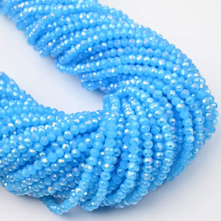 Cristalli Rondella Azzurro Opal AB 3mm - 10 Fili