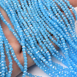 Cristalli Rondella Azzurro Opal AB 3mm