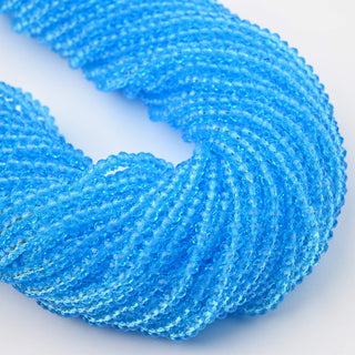 Cristalli Rondella Azzurro Trasparente 3mm
