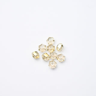 Cristalli Esagonale Champagne e Crystal Aurora Boreale 6mm - 10 pz | Sarobidy