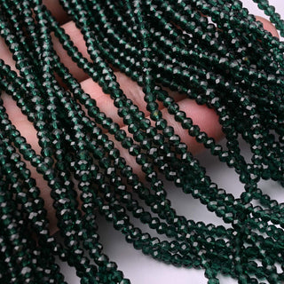 Cristalli Rondella Verde Scuro Trasparente 3mm