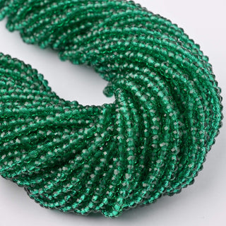 Cristalli Rondella Verde Smeraldo 3mm - 10 Fili