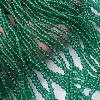 Cristalli Rondella Verde Smeraldo 3mm