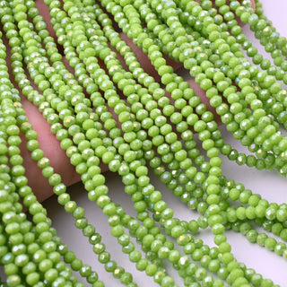 Cristalli Rondella Verde Lime AB 3mm