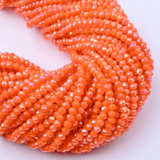Cristalli Rondella Arancione AB 3mm - 10 Fili