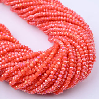 Cristalli Rondella Corallo AB 3mm - 10 Fili
