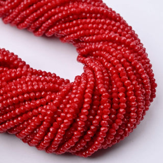 Cristalli Rondella Rosso Scuro 3mm - 10 Fili