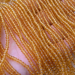 Cristalli Rondella Miele Trasparente 3mm