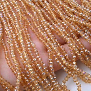 Cristalli Rondella Ambra AB 3mm