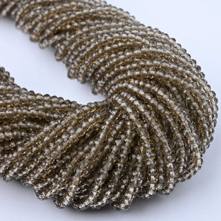 Cristalli Rondella Fumé Trasparente 3mm - 10 Fili