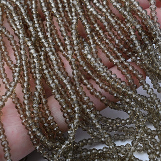 Cristalli Rondella Fumé Trasparente 3mm