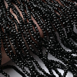 Cristalli Rondella Nero 3mm