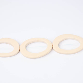 Perle in Resina Artigianali Ovale Bianco 50x33mm