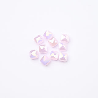 Cristalli Quadrato Rosa Baby Opal Aurora Boreale 6x6mm - 10 pz | Sarobidy