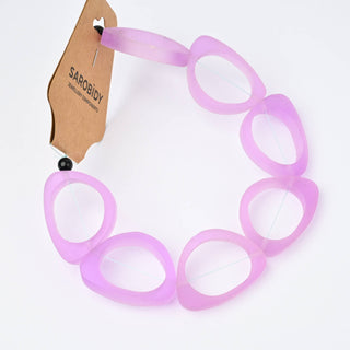 Perle in Resina Artigianali Irregolare Lilla 35x25mm