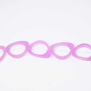 Perle in Resina Artigianali Irregolare Lilla 35x25mm
