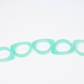 Perle in Resina Artigianali Irregolare Verde Acqua 35x25mm