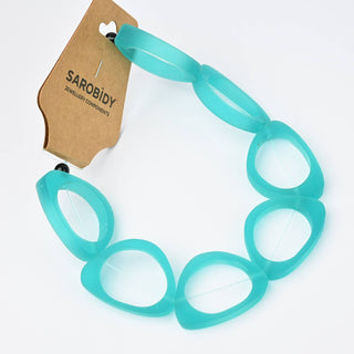 Perle in Resina Artigianali Irregolare Turchese 35x25mm