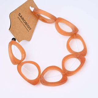 Perle in Resina Artigianali Irregolare Ambra 35x25mm