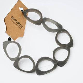 Perle in Resina Artigianali Irregolare Grigio 35x25mm