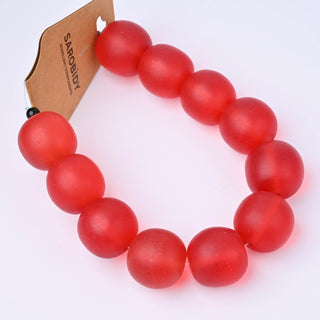 Perle in Resina Artigianali Tondo Rosso Opal Ø 23mm