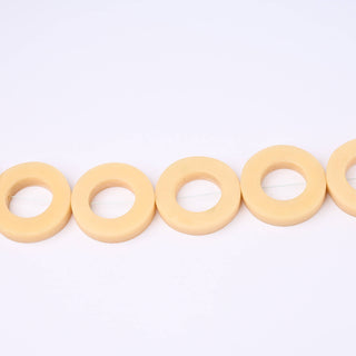 Perle in Resina Artigianali Anelli Avorio Ø 32mm