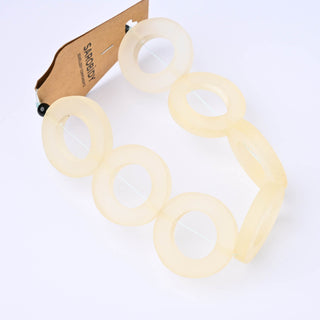 Perle in Resina Artigianali Anelli Champagne Chiaro Ø 32mm