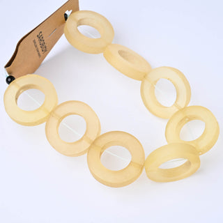 Perle in Resina Artigianali Anelli Champagne Scuro Ø 32mm