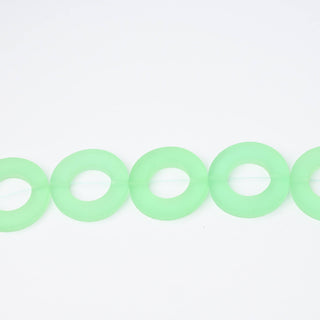 Perle in Resina Artigianali Anelli Verde Menta Ø 32mm