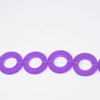 Perle in Resina Artigianali Anelli Viola Ø 32mm