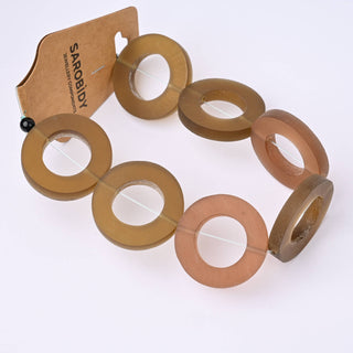 Perle in Resina Artigianali Anelli Fumé Ø 32mm