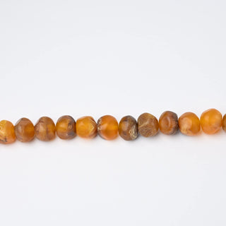 Perle in Resina Artigianali Sasso Tondo Ambra Marmorizzato Ø 15mm