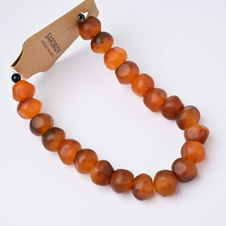 Perle in Resina Artigianali Sasso Tondo Ambra Ø 15mm