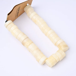 Perle in Resina Artigianali Heishi Bianco Sporco 15mm