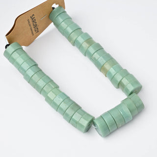 Perle in Resina Artigianali Heishi Verde Pistacchio 15mm