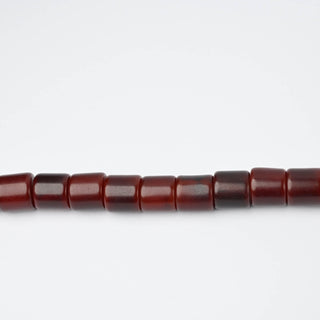 Perle in Resina Artigianali Cilindro Bordeaux 16x14mm